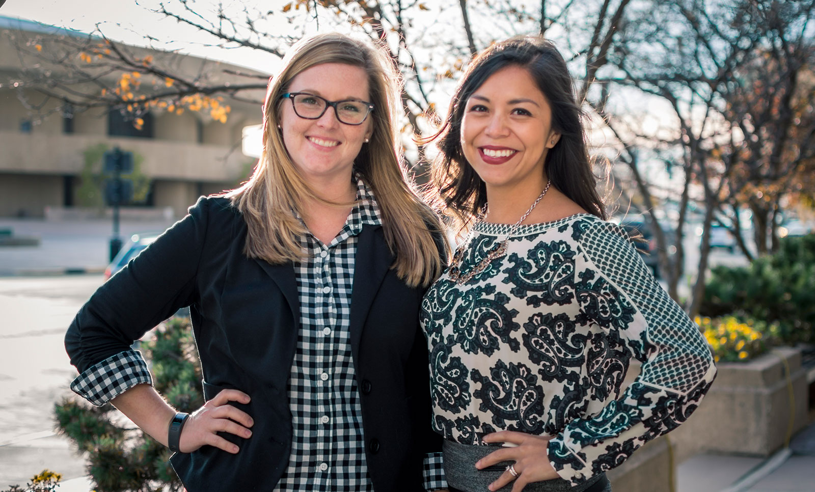 Loaned Executives Becky Washington and Cecilia Thibault