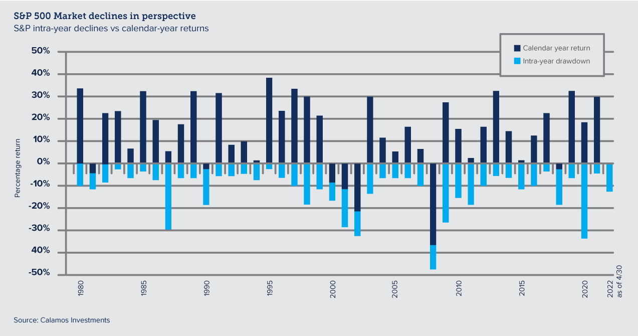 S&P 500 market declines in perspective