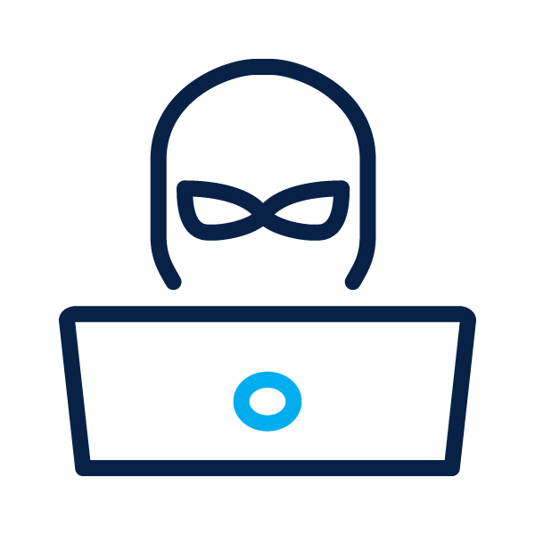 Cybersecurity hacker icon