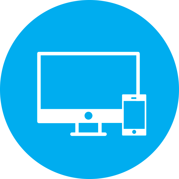 icon of computer and mobile phone