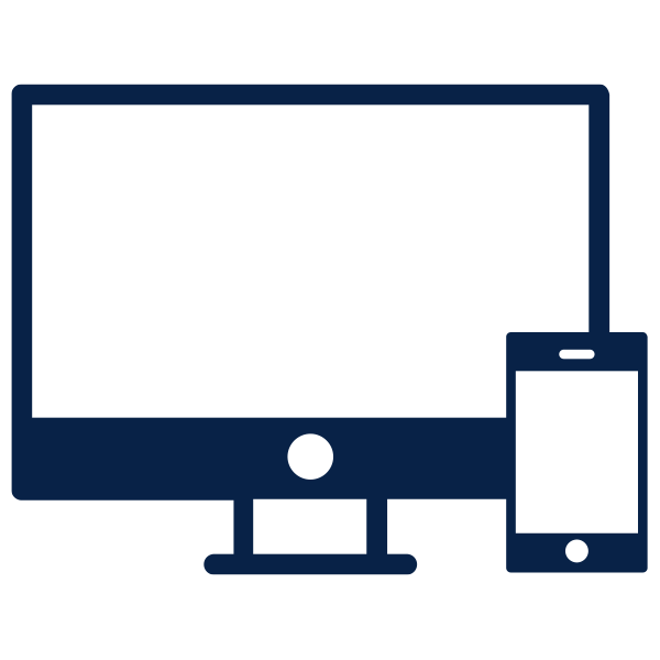 Icon of computer and mobile phone