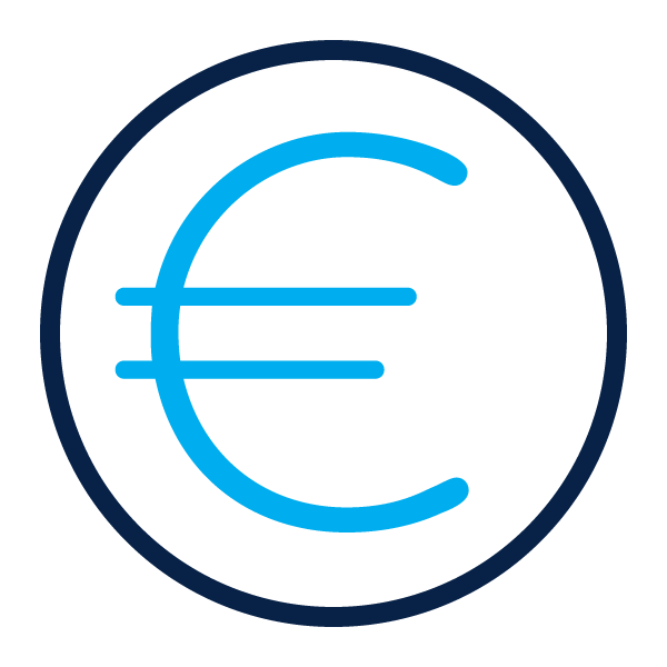 Outline of a piece of foreign currency