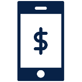 Outline of phone for mobile banking