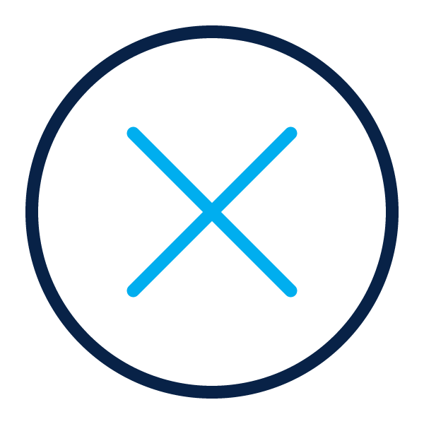Icon of an x in a circle